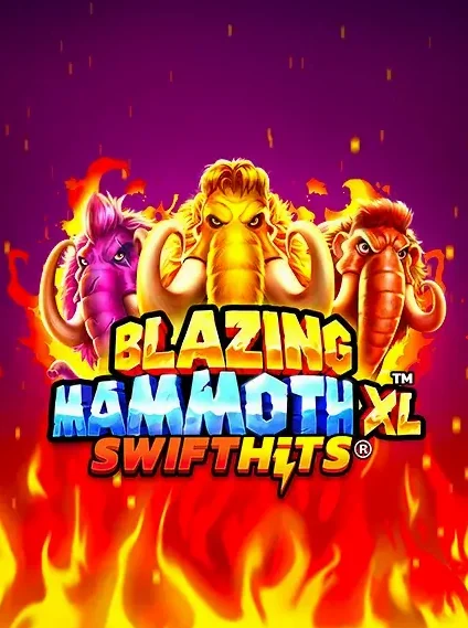 Decorative casino game artwork for Mr Thrills: Blazing Mammoth Xl